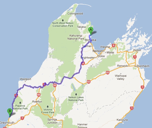 Route for New Zealand's 7th day