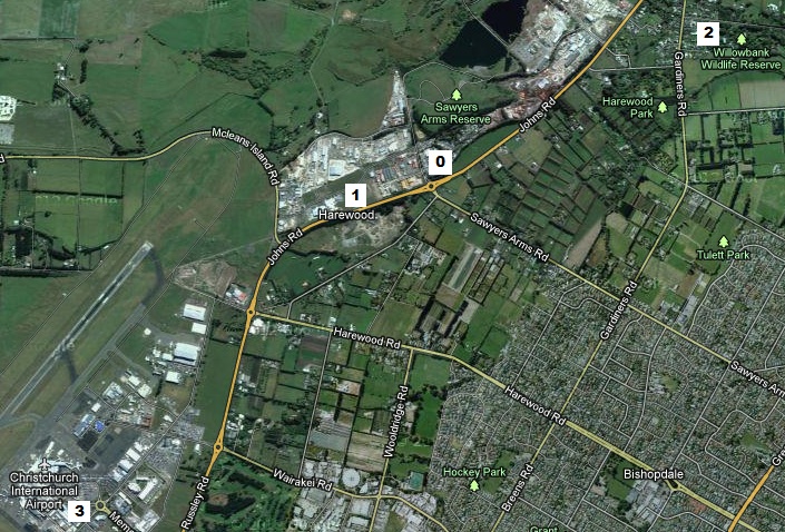 Christchurch area map