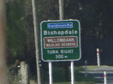 Road sign to Willowbank