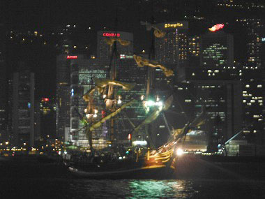 Pirate boat while Symphony of Lights
