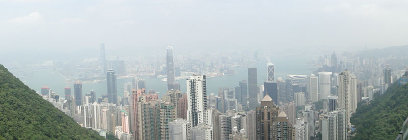 Vistas de Hong Kong desde Victoria Peak