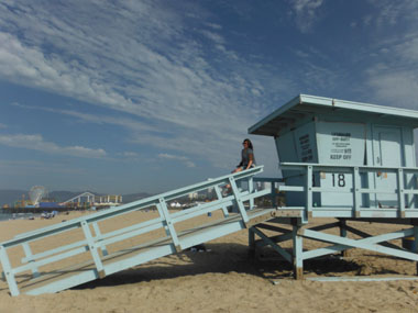 Lifeguard tower in Santa Monica