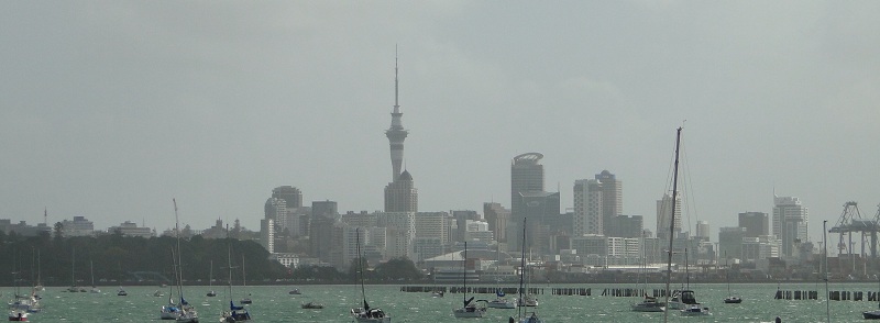 Auckland's skyline from Kelly Tarlton's