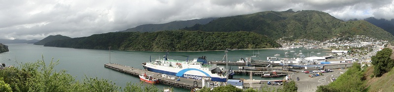 View of Picton and Queen Charlotte Sound