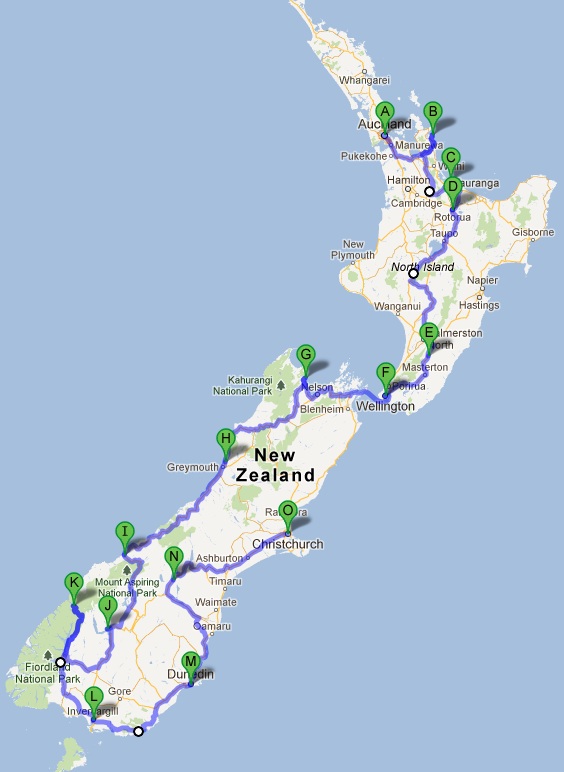 New Zealand itinerary