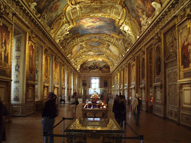 Royal treasures hall in Louvre