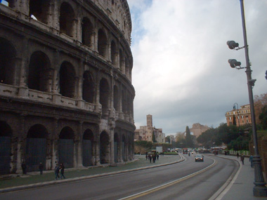 Colosseum as it is shown when going out from the metro