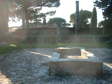 Ostia Antica's Forum detail