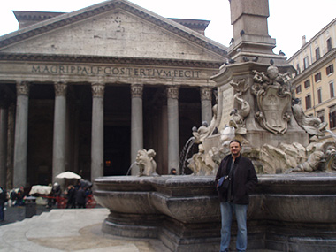 In front of the Pantheon