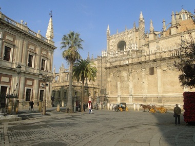 Seville's Cathedral from Real Alcázar