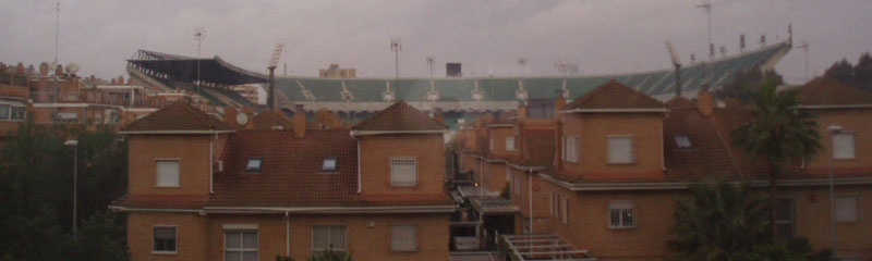 Betis' stadium views from our room