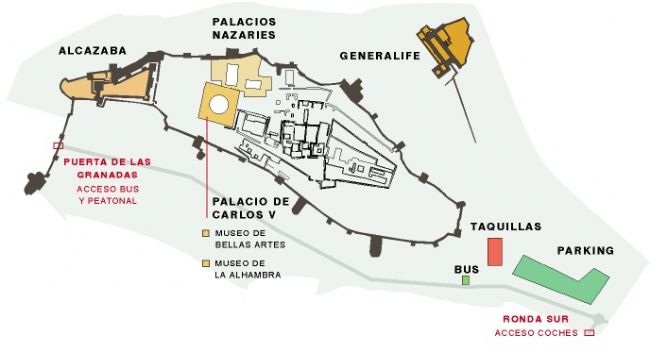 Mapa de La Alhambra