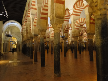 Forest of columns in Great Mosque of Cordoba