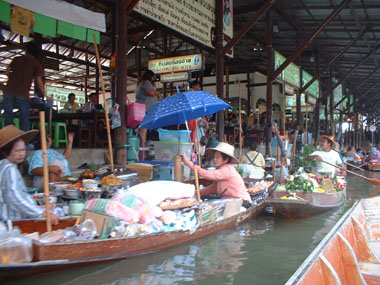 Vendedoras del mercado flotante