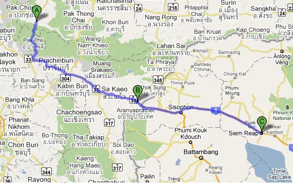 Route to Cambodia