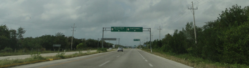 Driving to Tulum by Federal Road