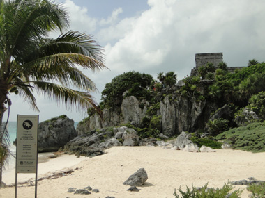 Closed beach for turtle protection in Tulum