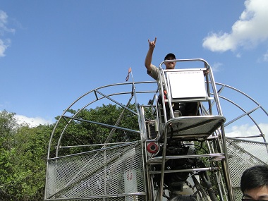 the ranger driving our airboat