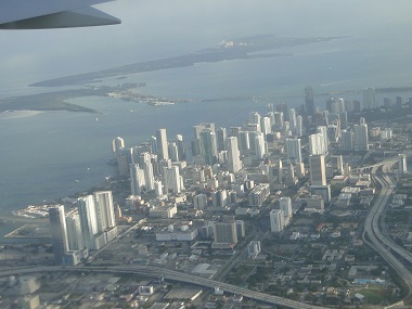 Bird view of Miami