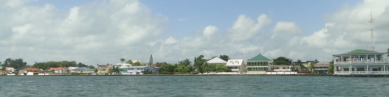 Belize City from sea