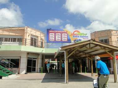 Water taxi terminal in Belize City