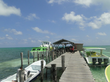 Water taxi quay in Caye Caulker