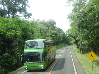 Buses de enlace en el Parque Nacional do Iguau