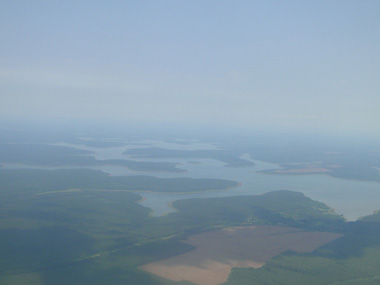 Vista area de Iguaz