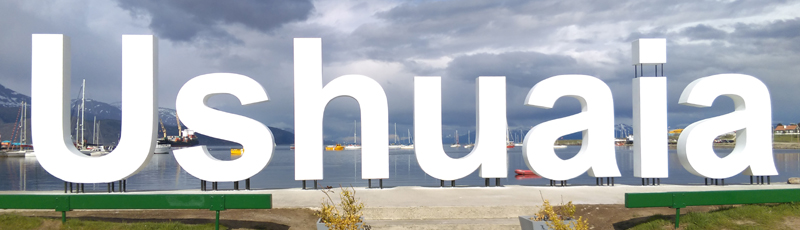 Ushuaia letters sign