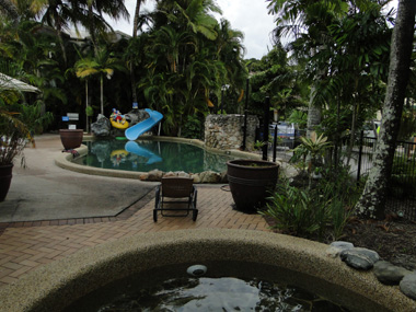 Swimming pool area at Bohemia Resort