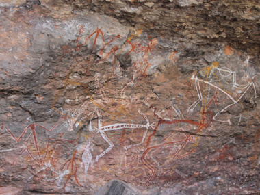 Aboriginal paintings in Nourlangerie