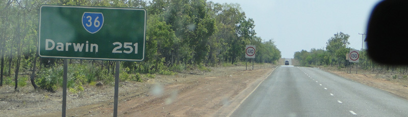 Carretera de vuelta a Darwin