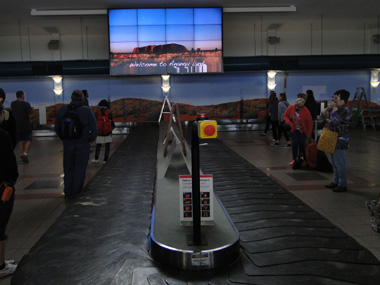 The only baggage carousel at Ayer's Rock airport
