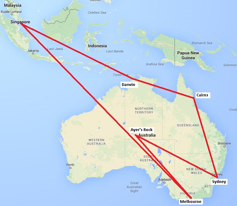Itinerary in Australia