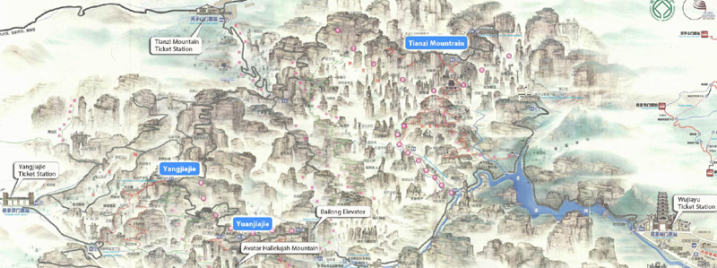 Mapa of Wulingyuan