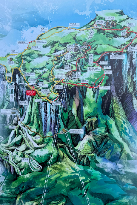 Map of Mount Tianmen
