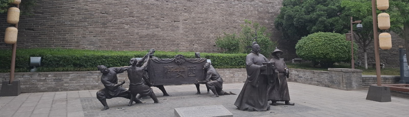 Monument in the feet of Xi'an's wall