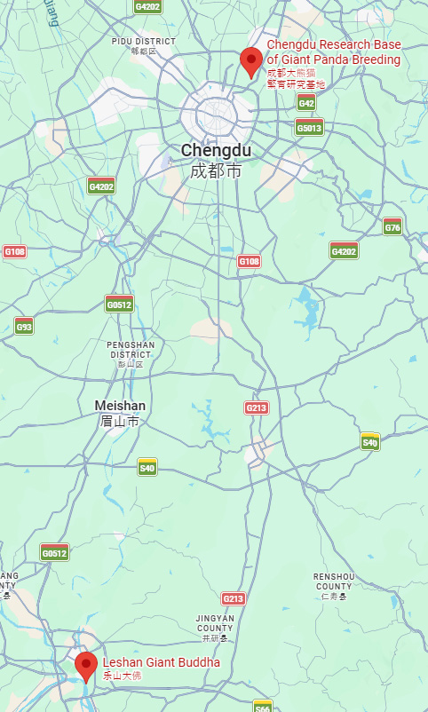 Itinerary for this day from Chengdu