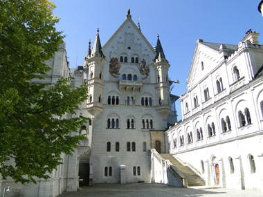Neuschwanstein Castle's courtyard
