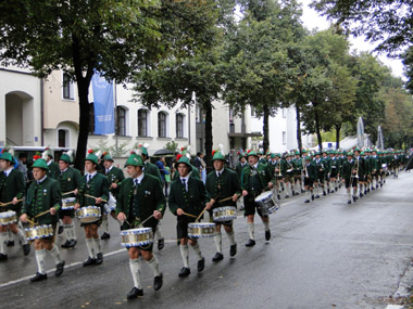 Traditional costume parade in Oktoberfest