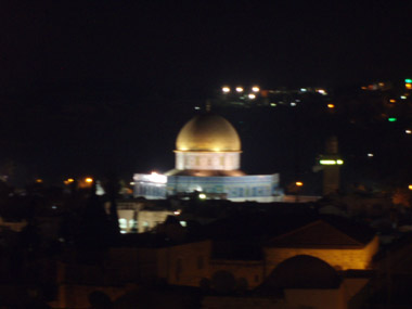 Dome of the Rock by night