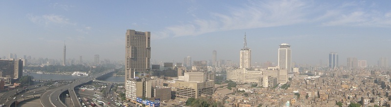 Panoramic of Cairo downtown