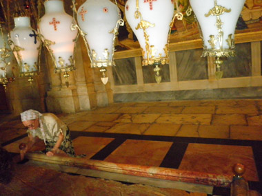 Reliquia en la Iglesia del Santo Sepulcro