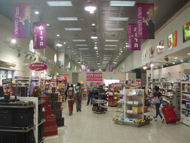 Supermarket between Israel and Jordan