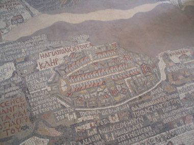 Jerusalén en el mosaico de Madaba