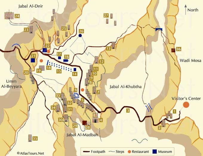 Mapa de Petra