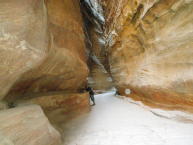 Water channels in the Siq