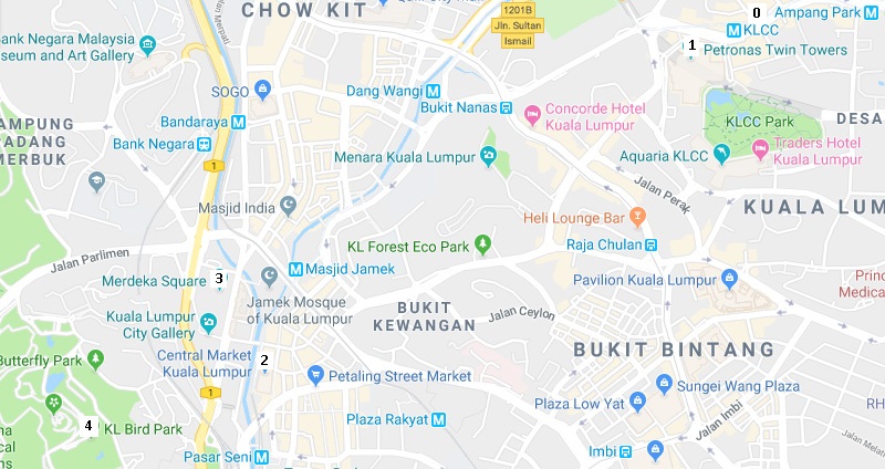 Mapa de Kuala Lumpur