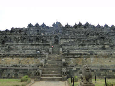 Arrival at Borobudur Temple