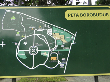 Plano del recinto de Borobudur